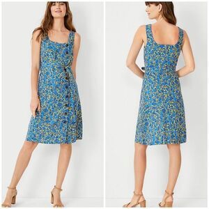 🌼 Ann Taylor Linen Blend Dress – Size 8 – Fully Lined 🌼